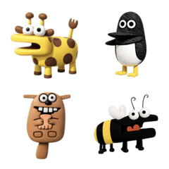 Assorted animal that are  loose 3D