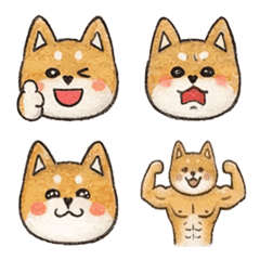 毎日使える福々とした柴犬絵文字