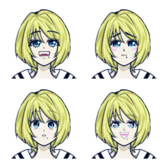 Blonde girl emoji with mole