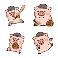 Baseball Pig Emoji