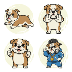 สุนัขบูลด็อกอังกฤษน่ารัก (สีเบจ)