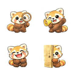 The cute expressions of the red panda.