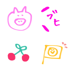 colorful marker E moji