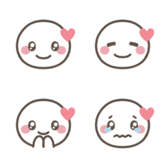 Cute sweet heart kaomoji