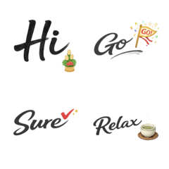 Brush Letter New Year Words