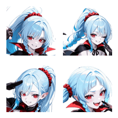 Dark Cute Happy Dracula Emoji