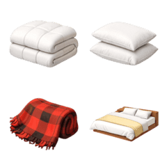 毛毯與枕頭 3D
