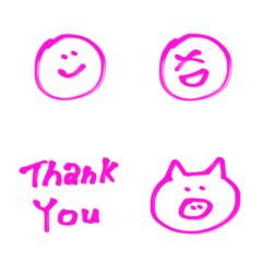 shocking pink color marker Emoji