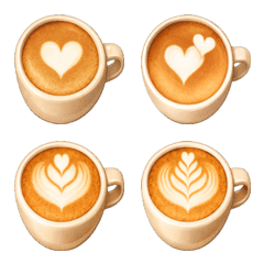Heart Latte Art Emoji