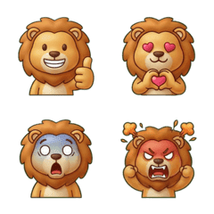 Puffy 3D Realistic Lion Emoji