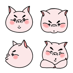 Shy little pig emoji