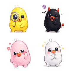 彩色小波表情貼