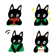 黒ねこブルーの絵文字