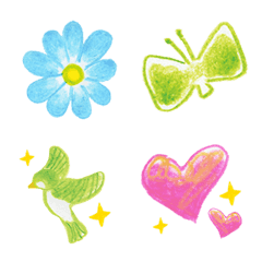 色鉛筆タッチのかわいい絵文字