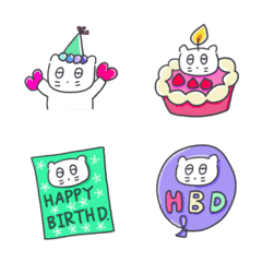 Happy birthday with Bebe cat