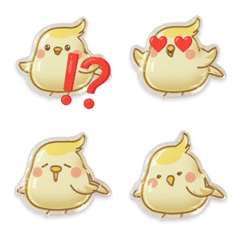 オカメインコのぷっくりシール風