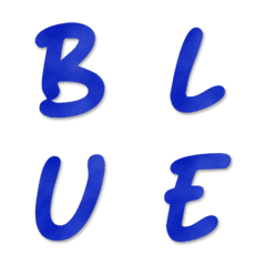 Blue pen handwritten alphabet