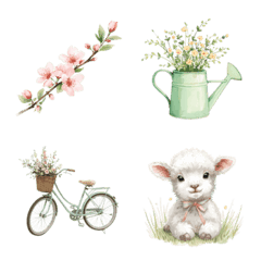 Soft & Fluffy Spring Pastel Stickers