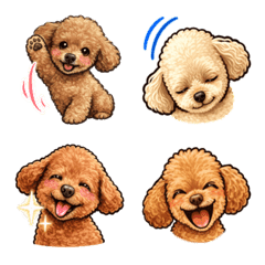 Fluffy Toy Poodle Emoji  Daily Reactions