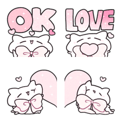 【好き】ピンクリボンのゆるいこねこ