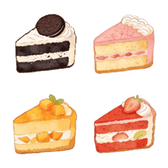 Yummy Watercolor Cake Slices