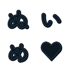 อักษรปักเย็บมือ Letter Emoji 018