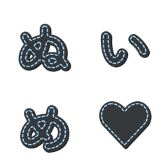 อักษรปักเย็บมือ Letter Emoji 029