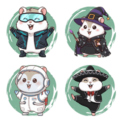 ขบวนพาเหรดแสดงอารมณ์ของแฮมสเตอร์-สีเขียว