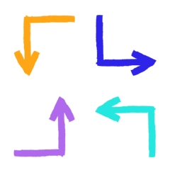 Colored universal arrows emoji