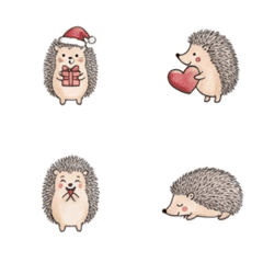 Watercolor Hedgie: Heart Expressions