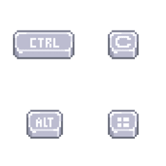 像素鍵盤✦白色