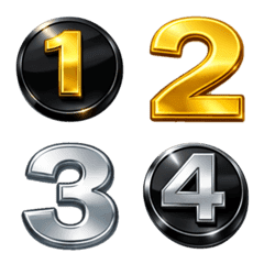 อิโมจิ ตัวเลข : สุดหรูสีทองเงิน