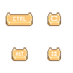 貓咪像素鍵盤✦橘色版