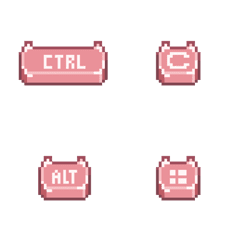 貓咪像素鍵盤✦紅色版