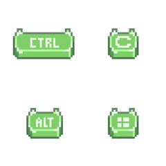 貓咪像素鍵盤✦綠色版