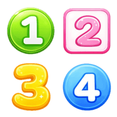 อิโมจิ : ตัวเลขสายหวาน สีสดใส