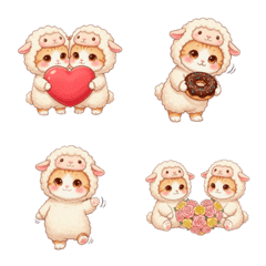 1年中使える ひつじ コスにゃんず 羊 未年