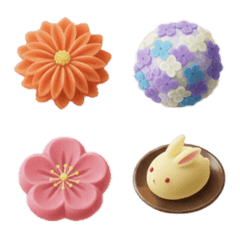 Japanese traditional sweets wagashi