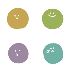 Colorful and round face emoji2