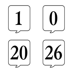 NUMBER SPEECH BUBBLE Emoji