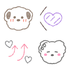 らくがき♡ゆるかわんこ線画絵文字