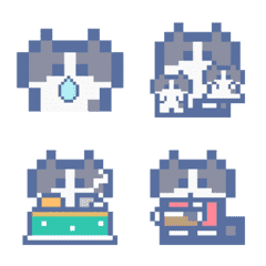 動くドットねこ!!5 ハチワレ