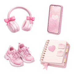 Pink Girly Cozy Daily Life Emojis Vol.2