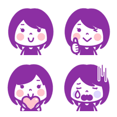 Girl's Simple Emoji purple ver