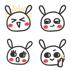 しろうさぎのえもじ