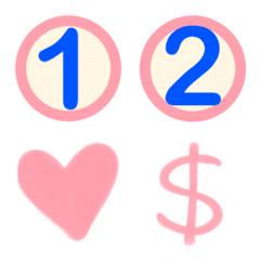 Sweet pink number emoji