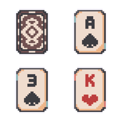Retro Pixel Poker Card 03 S/H