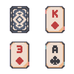 Retro Pixel Poker Card 03 C/D