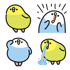 やわらかセキセイインコ 動く絵文字