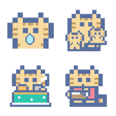 動くドットねこ!!5 茶トラ猫